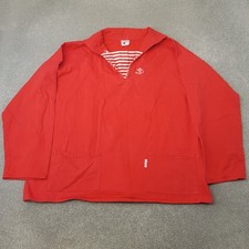 Smock Shop Womens Top XL 46+ Red Cornwall Fisherman Utility Artist Oversize