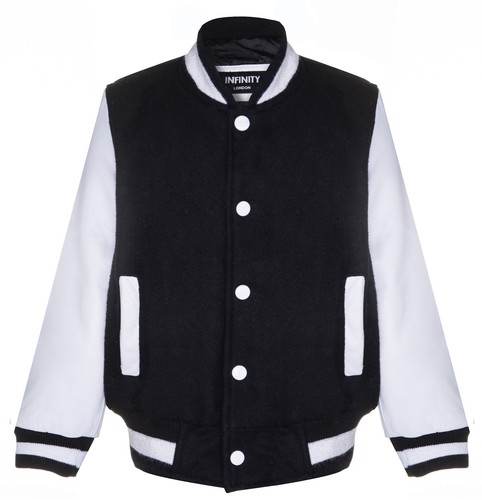 Kids varsity black - &, white