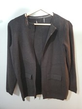 Matalan Size 10 Black Round Neck Long Sleeve Cardigan * (224/76)