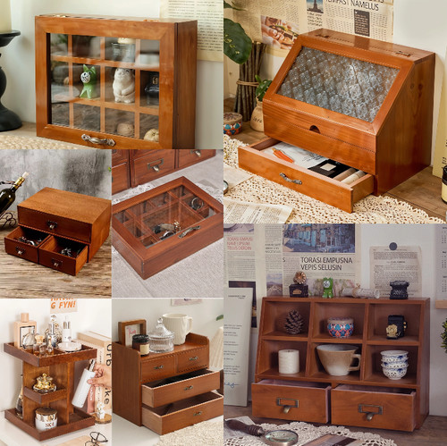 Vintage small wooden desk - small,