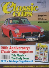 Classic Cars 03/1993 featuring