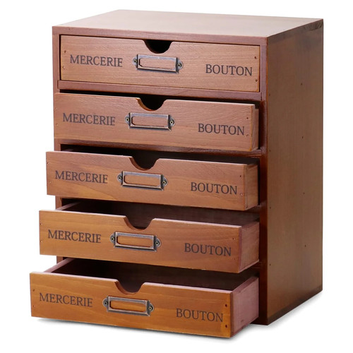 Small wooden desktop organizer - wooden,