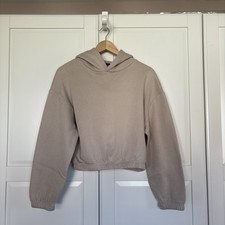 Zara Short Hoody Long Sleeves, Elasticated Hem/cuffs Beige Ladies Eur S