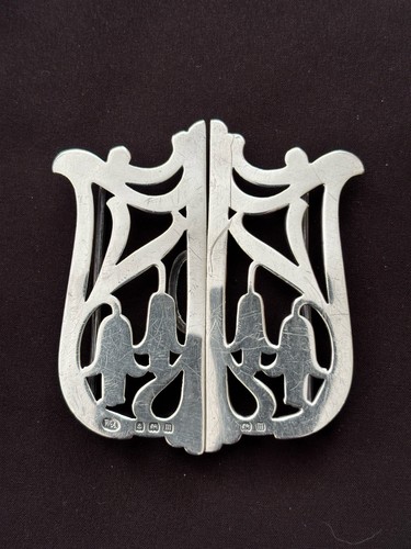 Art nouveau solid - solid, silver