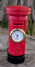 Red Post Office Desk Clock