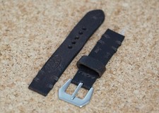 Handmade 20mm Vintage Style Ammo Leather Watch Strap with Fish Tail Tang Buckle