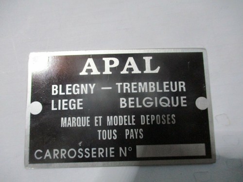 Type plate apal buggy - apal,