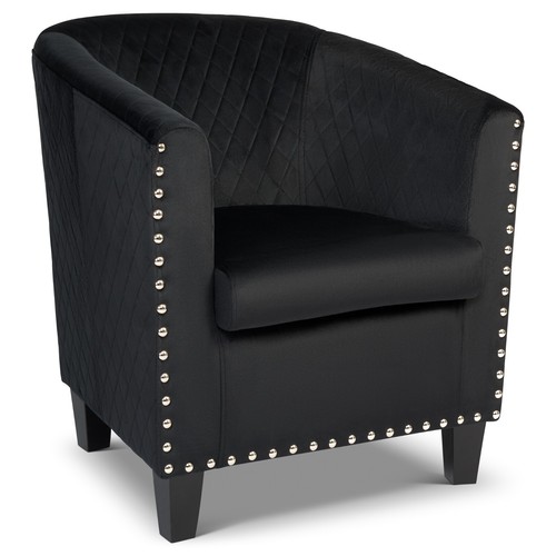 Tub chair velvet arm - chair,