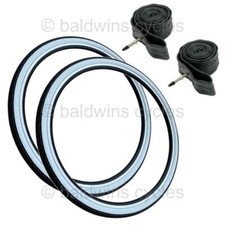 PAIR Baldys 20 x 1.75 WHITE WALL Traditional Folder Shopper Bike TYRES & TUBES