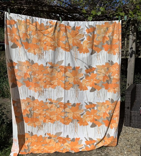 Large curtain midcentury retro - curtain,