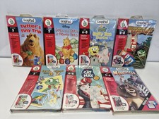 Bundle Of 7 Leapfrog Leappad Interactive Books And Cartridges In Display Cases