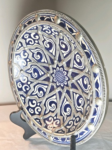 Vintage moroccan bowl with - moroccan,