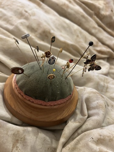 Hatpin stand and hatpins - stand,
