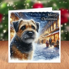 Border Terrier Dog Christmas Card