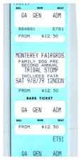 The Clash Untorn Ticket September 8 1979 Monterey California First US Tour