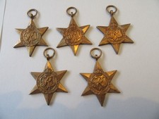 JOB LOT FIVE WW2 THE ITALY STAR -BRITISH CAMPAIGN MEDALS.