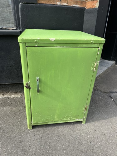 Vintage metal storage cabinet - metal,