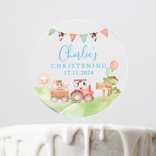 Christening cake topper - christening,