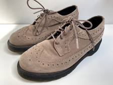 DR MARTENS Taupe Suede Shoes