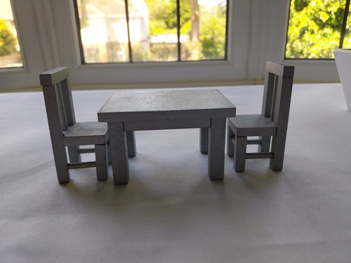 Dolls house table and - and, chairs