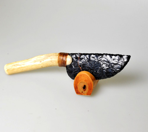 Obsidian knife flint knapping - obsidian,