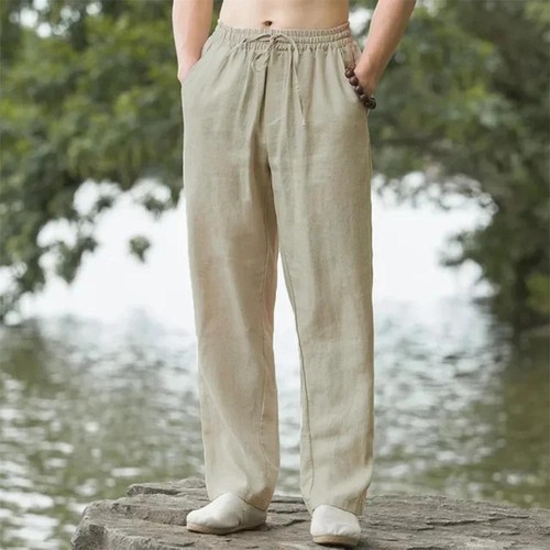 Mens cotton linen sweatpants - mens,