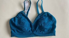 BNWT M&S FLEXIFIT WINTER TURQUOISE LACE NON WIRED PADDED BRALETTE