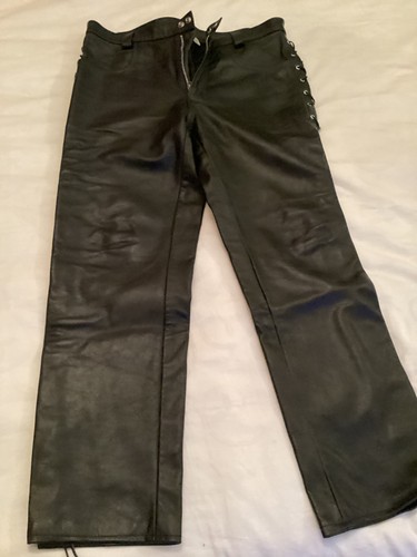 Genuine real leather mens lace - leather,
