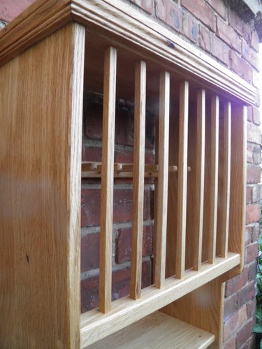 Solid oak plate rack - solid,