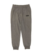 PUMA Mens Tracksuit Trousers Joggers Medium Grey Cotton CW05