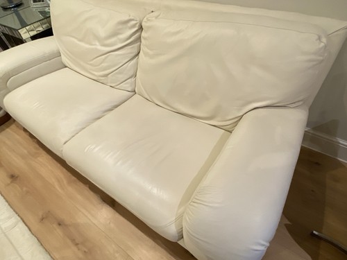 Italian leather sofa - -, three