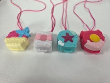 Shopkins Lil’ Shoppies Happy Places Necklace Compact Lot of 4 Figures Moose