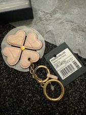 Mulberry Flower Bag Charm Keyring Very Rare Pink Leather