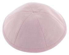 Deluxe linen kippah with - linen,