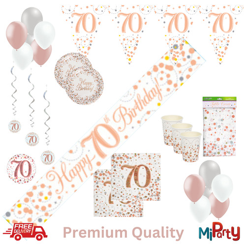 70th birthday rose gold - birthday,