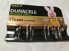 Duracell AAA Rechargeable Batteries (Pack of 7), 750 mAh NiMH, 1000 cycles, pre-