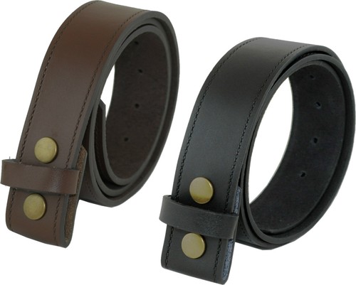 Mens leather press stud - press, belt
