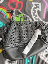 BNWT River Island Beach Bag Black See-through Handbag Big Tassel