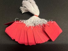 Red Strung Tickets 30 x 48 mm