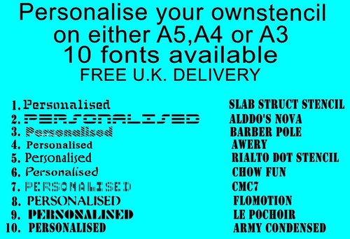 Personalised stencil your - personalised, stencil.