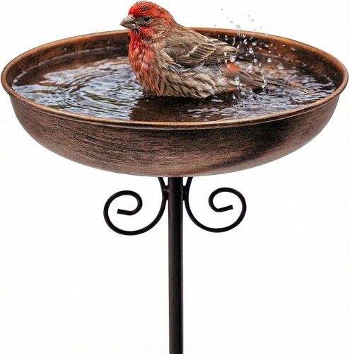 Inch small metal bird bath - 10,