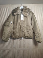 ZARA Faux Fur Collar Puffer