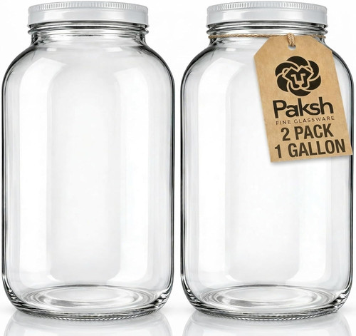 Gallon glass jar with - glass,