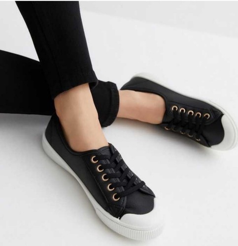 New look black trainers slip - new,