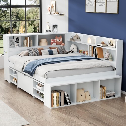 Single cabin bed with storage - bed,