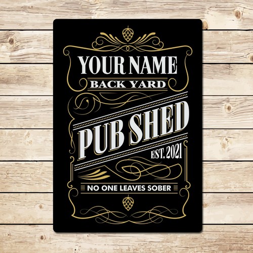Personalised metal pub sign - metal,
