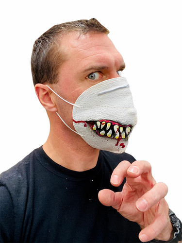 Funny half face werewolf - funny,