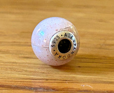 PANDORA Essence “Love” charm/bead – pale pink stone:  Model 796044SRU