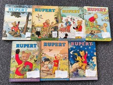 Rupert Bear The Daily Express Annual Bundle X 8 1970s Hardback Books