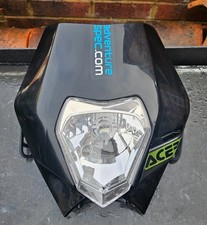 KTM EXC+f 98-07 2T RFS Enduro MX Complete 4 wire Front Headlight Cowl LED Bulbs